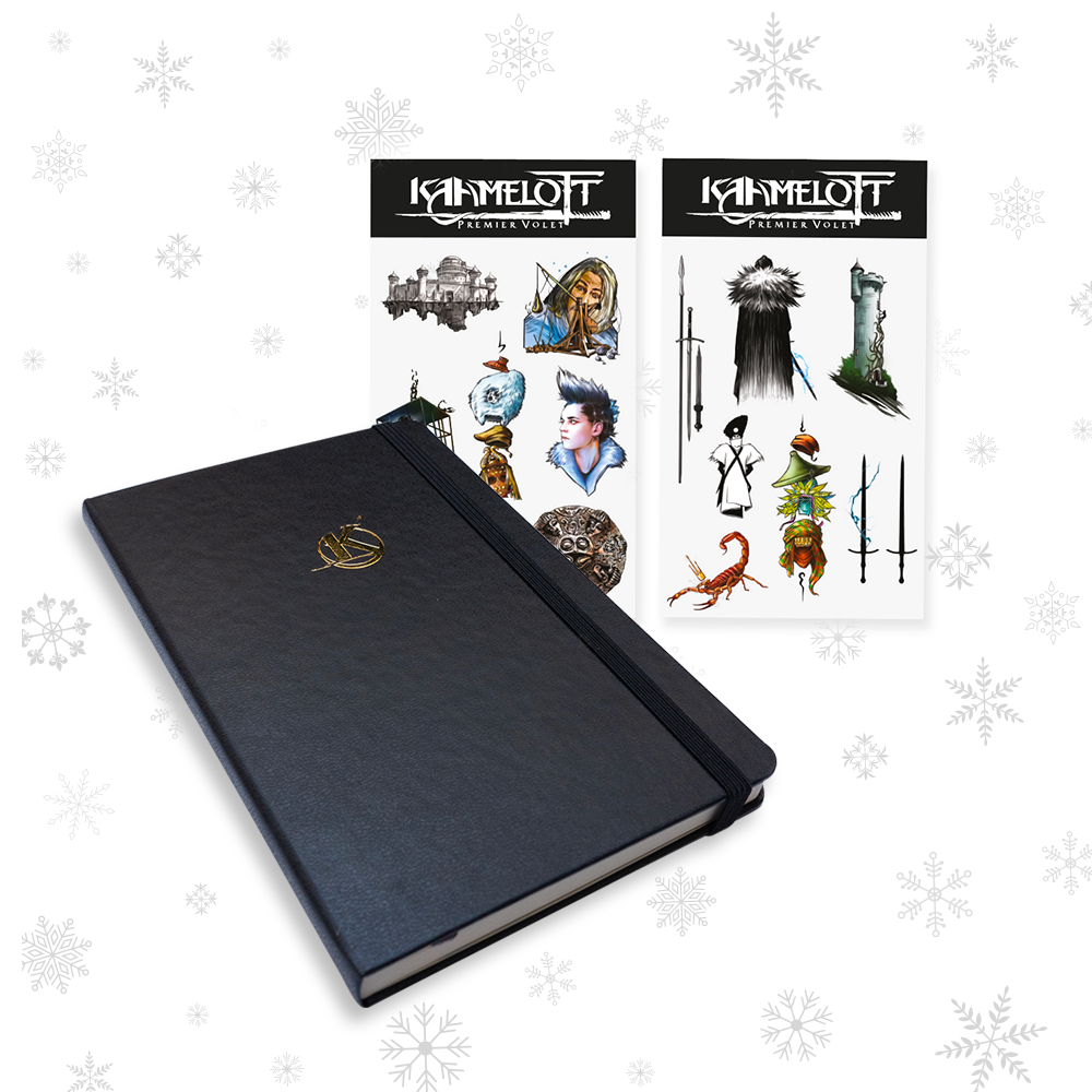Carnet Kaamelott Moleskine dédicacé + stickers