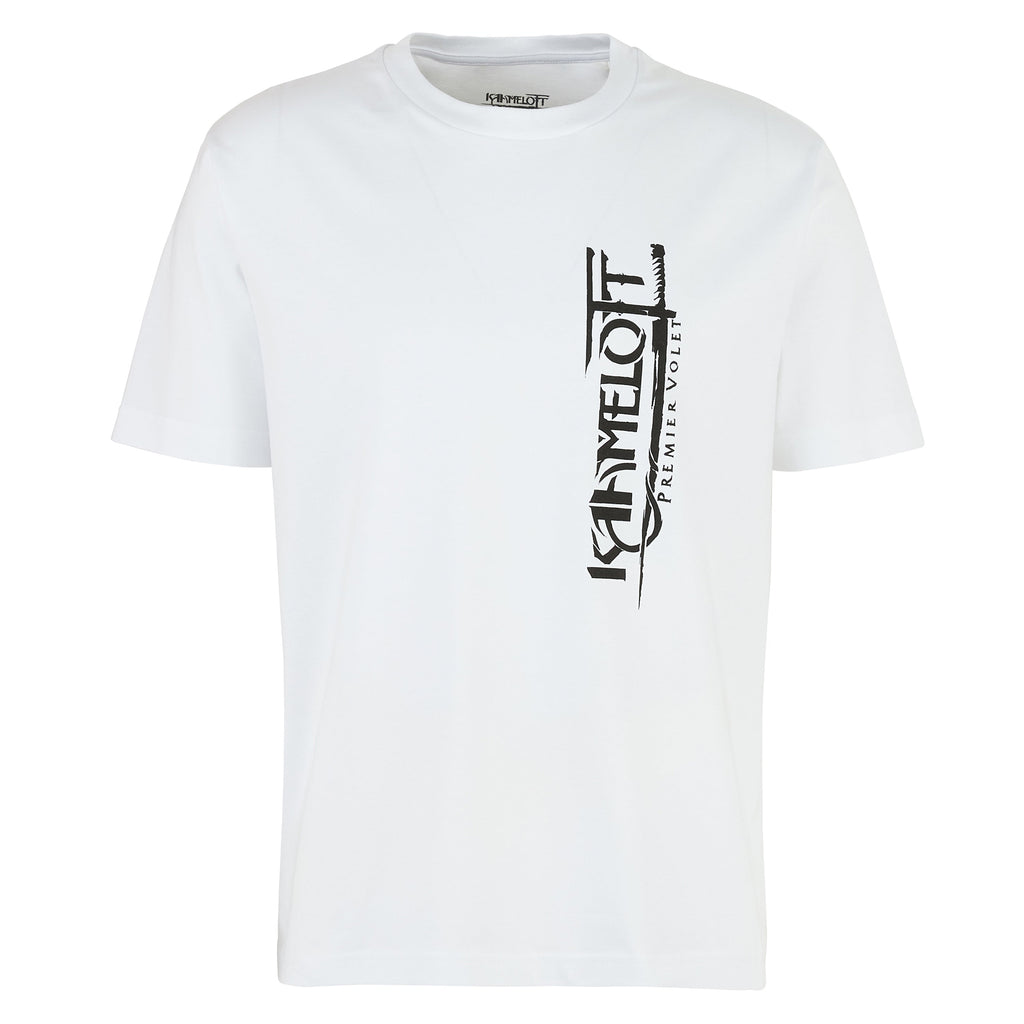 T-shirt blanc logo "Kaamelott - Premier Volet" vertical