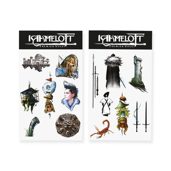 Illustration et packaging d'une figurine POP! Custom, Perceval le Gallois,  tiré de la série TV Kaamelott (réalisé pa…
